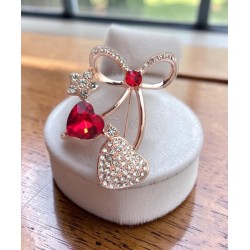 Broche deux cœurs