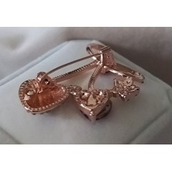 Broche deux cœurs