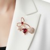 Broche deux cœurs