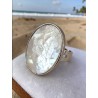 Bague en nacre d'abalone ovale