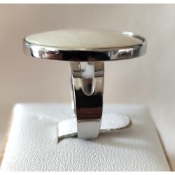 Bague en nacre d'abalone ovale