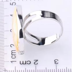 Bague en nacre d'abalone ovale