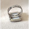 Bague en nacre bleue