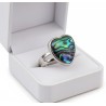 Bague en nacre d'abalone coeur