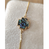Bracelet doré avec pièce en nacre abalone
