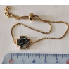 Bracelet doré avec pièce en nacre abalone