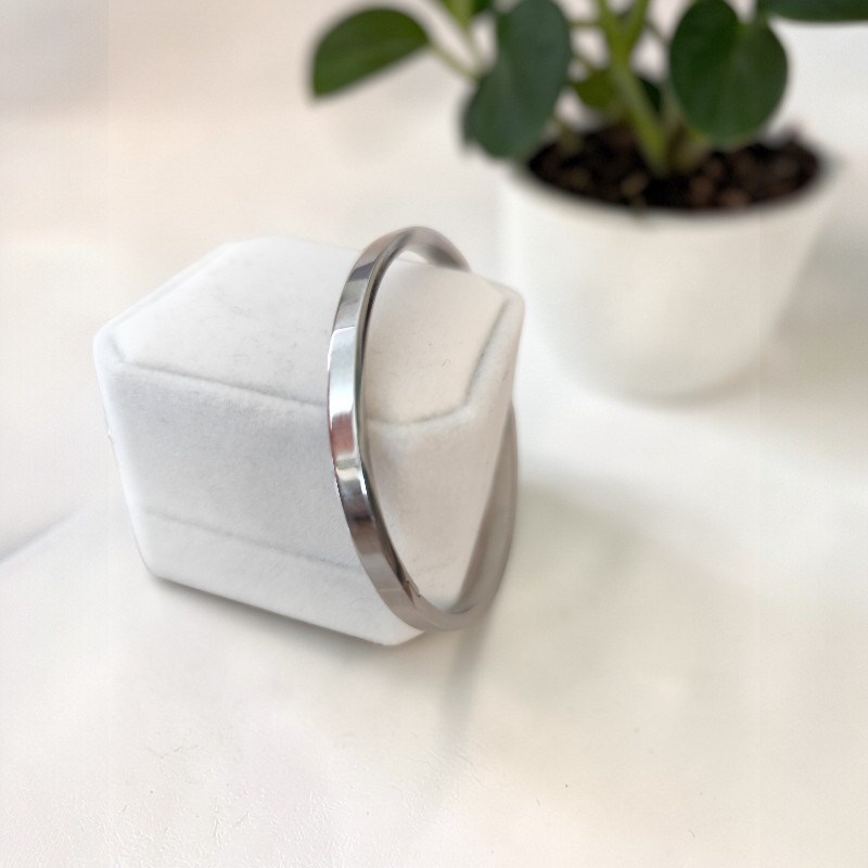 Bracelet Jonc Acier Inoxydable Femme – Argenté, Doré ou Or Rose Minimaliste
