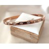 Bracelet Jonc 7 Brillants Acier Inoxydable – Doré, Argenté ou Or Rose