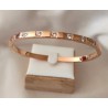 Bracelet Jonc 7 Brillants Acier Inoxydable – Doré, Argenté ou Or Rose