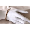 Bracelet Jonc 7 Brillants Acier Inoxydable – Doré, Argenté ou Or Rose