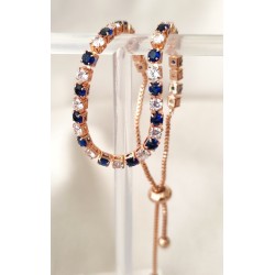 Braceletes ajustables saphir