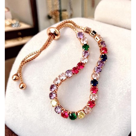 Bracelets Multicolores pierres rondes