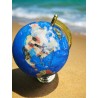 Globe terrestre en pierres semi précieuses océan Bleu Navy