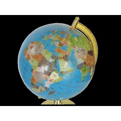Globe en pierres semi précieuses océan Bleu Ciel