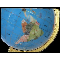 Globe en pierres semi précieuses océan Bleu Ciel