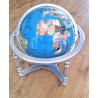 Globe terrestre pierres semi précieuses océan bleu turquoise 4 pieds