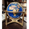Globe terrestre en pierres fines océans Bleu navy