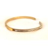 Bracelet Jonc Strass Acier Inoxydable – Ligne Brillante Doré, Argenté ou Or Rose