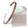Bracelet Jonc Strass Acier Inoxydable – Ligne Brillante Doré, Argenté ou Or Rose