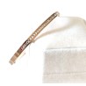 Bracelet Jonc Strass Acier Inoxydable – Ligne Brillante Doré, Argenté ou Or Rose