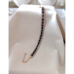 Bracelet zirconium rectangulaire effet diamant femme