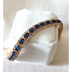 Bracelet zirconium rectangulaire effet diamant femme