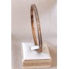 Bracelet Jonc Strass Acier Inoxydable – Ligne Brillante Doré, Argenté ou Or Rose