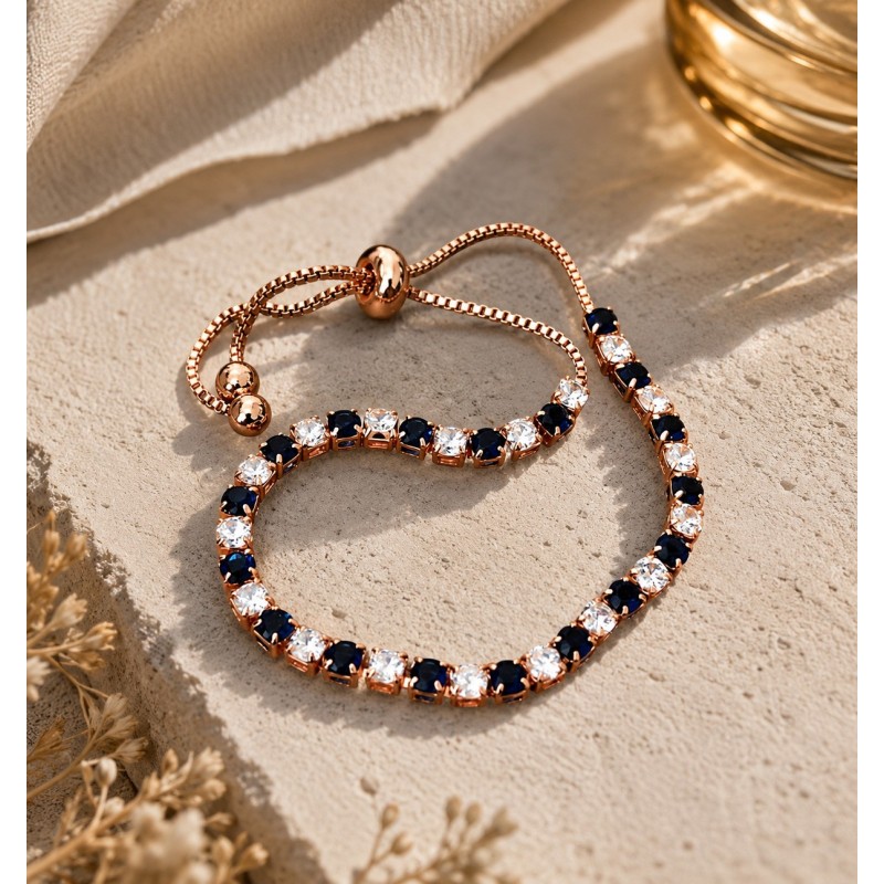Braceletes ajustables saphir