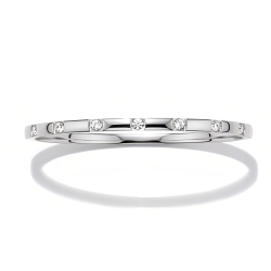 Bracelet Jonc 7 Brillants Acier Inoxydable – Doré, Argenté ou Or Rose