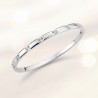Bracelet Jonc 7 Brillants Acier Inoxydable – Doré, Argenté ou Or Rose