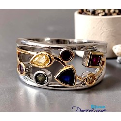 Bague géométrique oxyde de zirconium – Bijou moderne et élégant