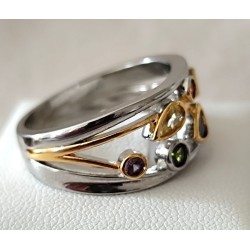 Bague géométrique oxyde de zirconium – Bijou moderne et élégant
