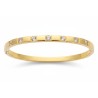 Bracelet Jonc 7 Brillants Acier Inoxydable – Doré, Argenté ou Or Rose