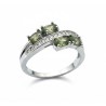 Bague croisée zirconium violet ou mauve – Élégance classique et brillants