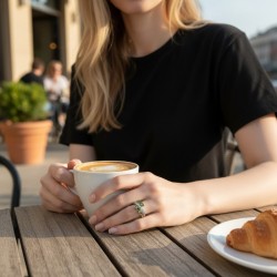Bague croisée zirconium violet ou mauve – Élégance classique et brillants