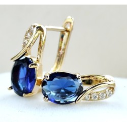 Boucles d’oreilles zirconium ovales – doré ou argenté