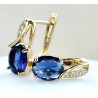 Boucles d’oreilles zirconium ovales – doré ou argenté