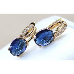 Boucles d’oreilles zirconium ovales – doré ou argenté