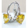 Boucles d’oreilles cœur zirconium – doré ou argenté