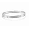 Bracelet Jonc Étoiles et Strass – Acier Inoxydable Doré ou Argenté
