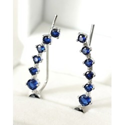 Boucles ear climber zircon cubique dorées argentées