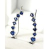 Boucles ear climber zircon cubique dorées argentées