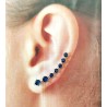 Boucles ear climber zircon cubique dorées argentées