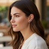 Boucles ear climber zircon cubique dorées argentées