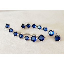 Boucles ear climber zircon cubique dorées argentées