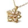 Pendentif fleur pivotante zircon cubique doré — 4 coloris