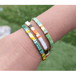 Bracelets Miyuki Tila Lot Lumière Verte - Bijoux Perles Japonaises