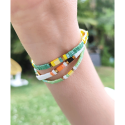 Bracelets Miyuki Tila Lot Lumière Verte - Bijoux Perles Japonaises