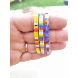 Bracelets Miyuki Tila Lot Carnaval Pastel - Bijoux Colorés