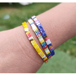 Bracelets Miyuki Tila Lot Carnaval Pastel - Bijoux Colorés